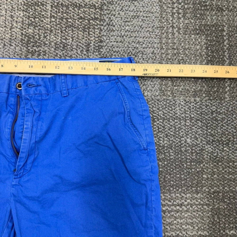 Polo Ralph Lauren Classic Fit Shorts Mens 36 Blue Solid Cotton Chino Twill